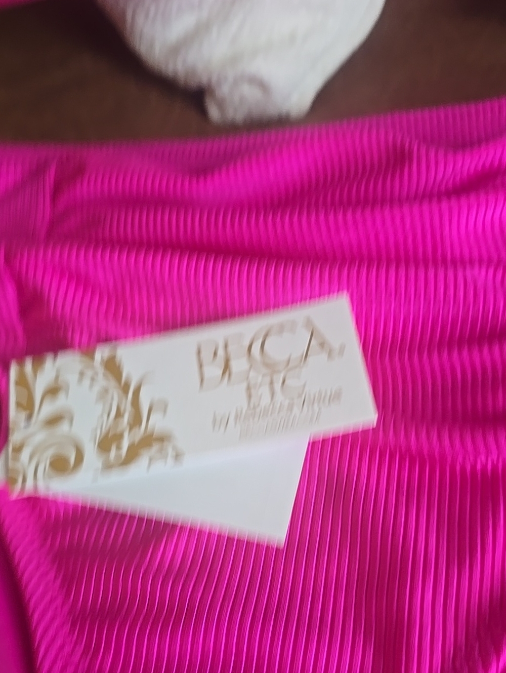 Becca ! Hot Pink Ribbed  Bikini Set - - Picture 3 of 6